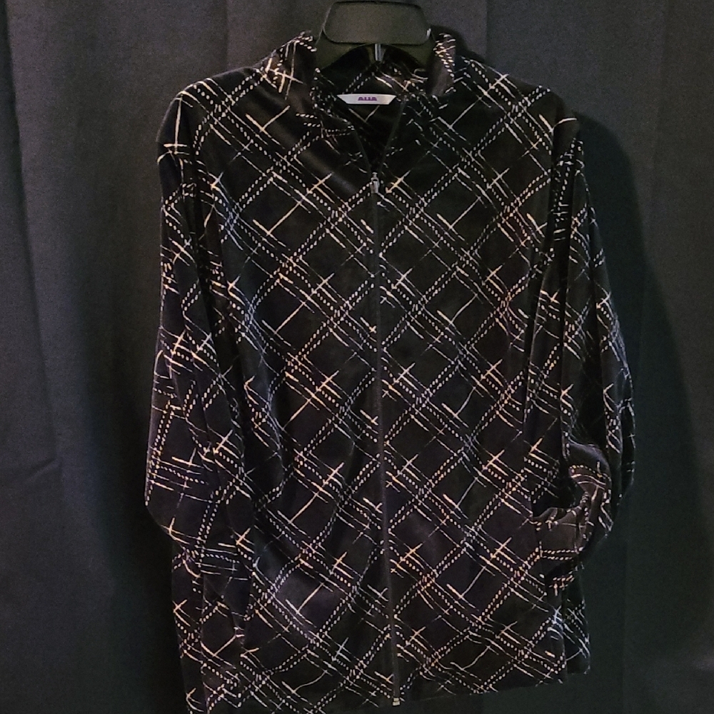 ALIA VELVETY  Black and White Jacket